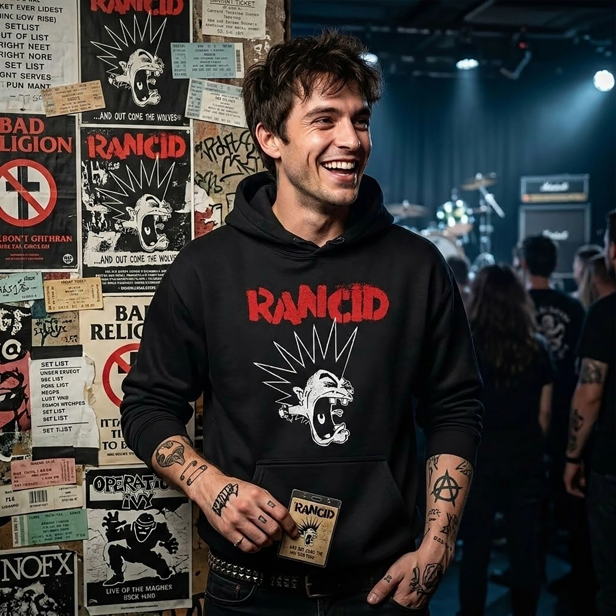 Rancid - Screaming Mohawk Youth Hoodie - Image 3