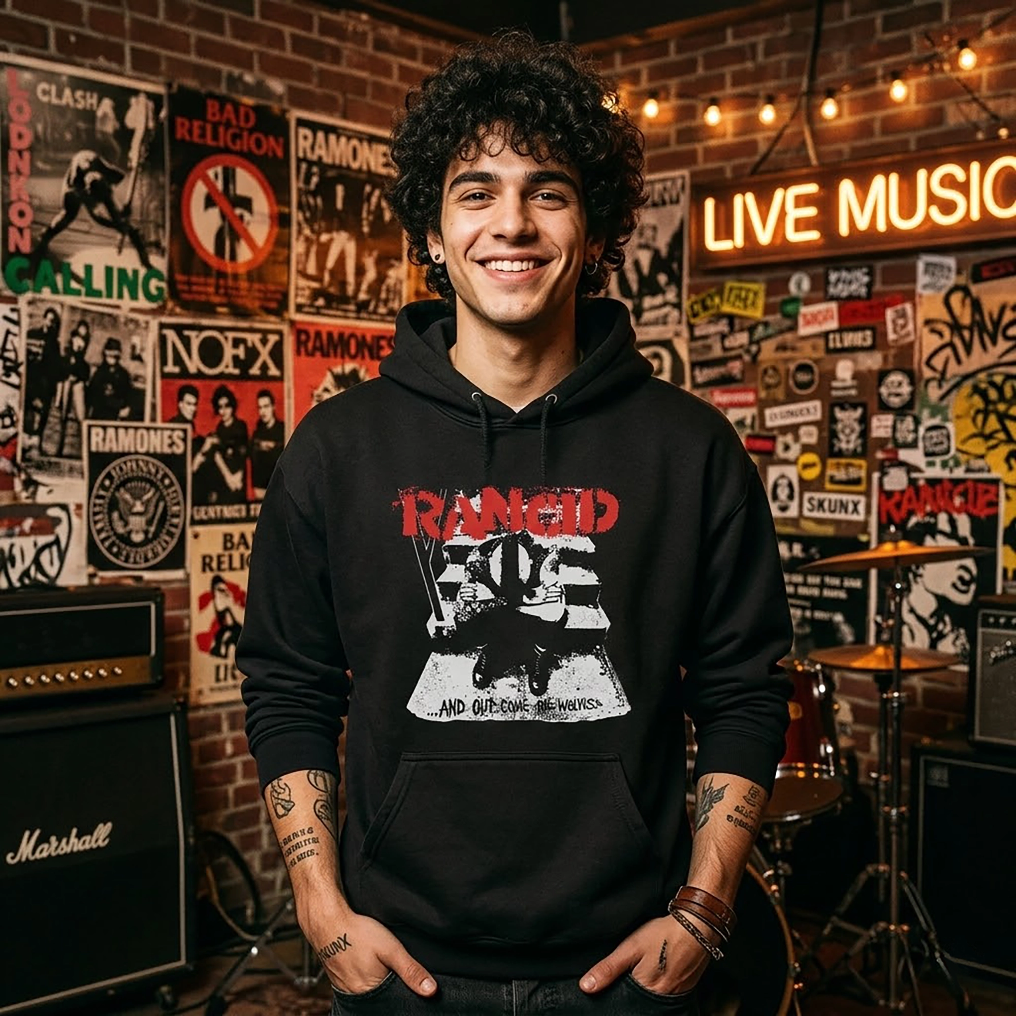 Rancid - And Out Come The Wolves Hoodie - Image 5