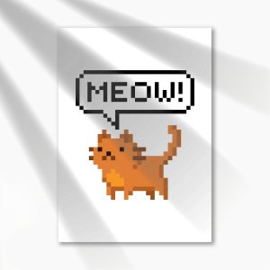 Meow 8 bit Poster - Image 2