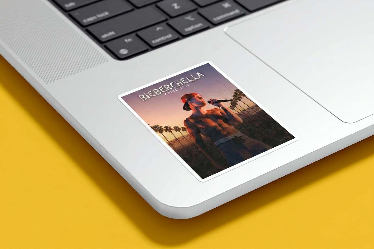 Justin Bieber Coachella 2026 Sticker - Image 2