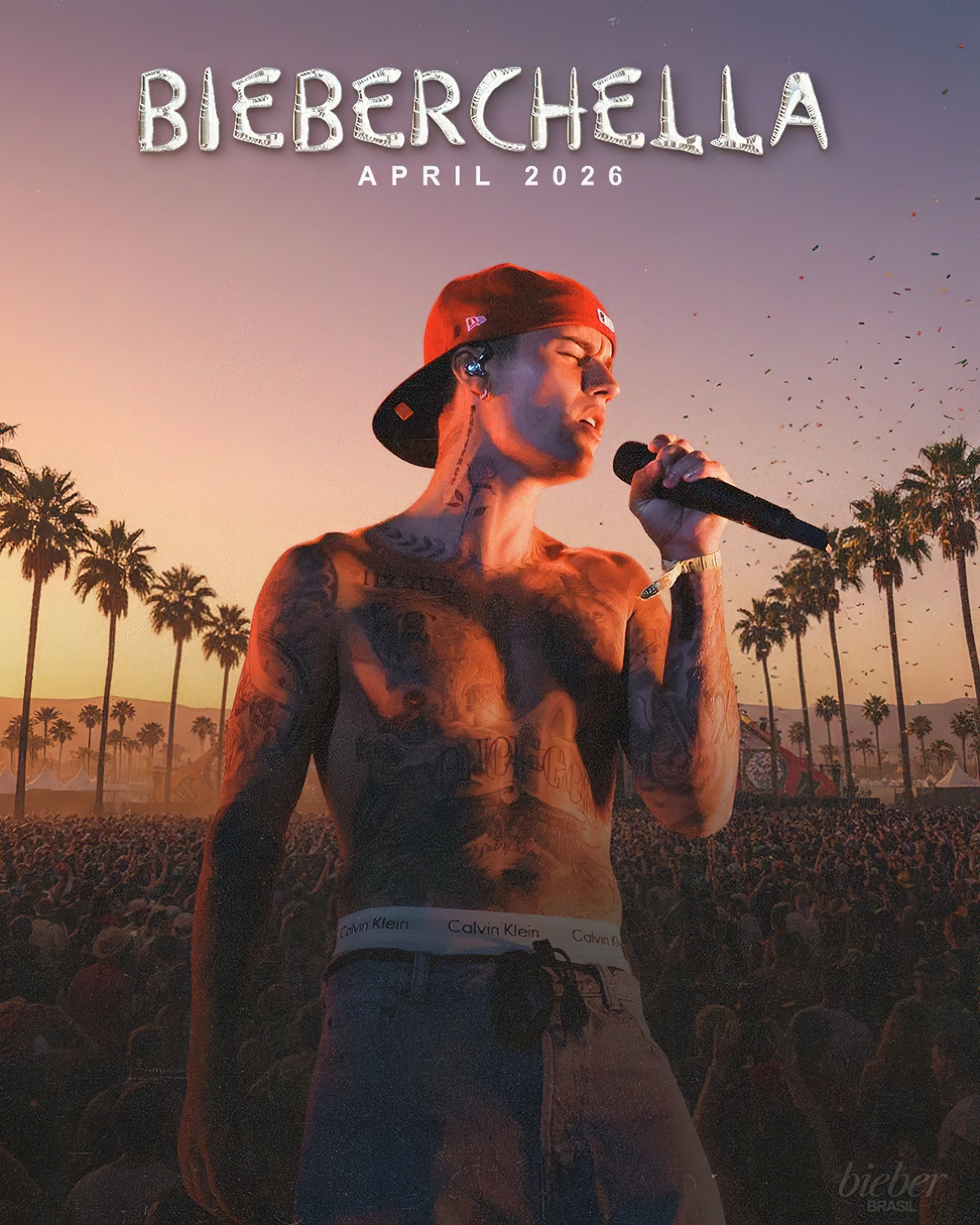 Justin Bieber Coachella 2026 Sticker - Image 1