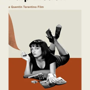Pulp Fiction Vintage Movie Poster - Image 1