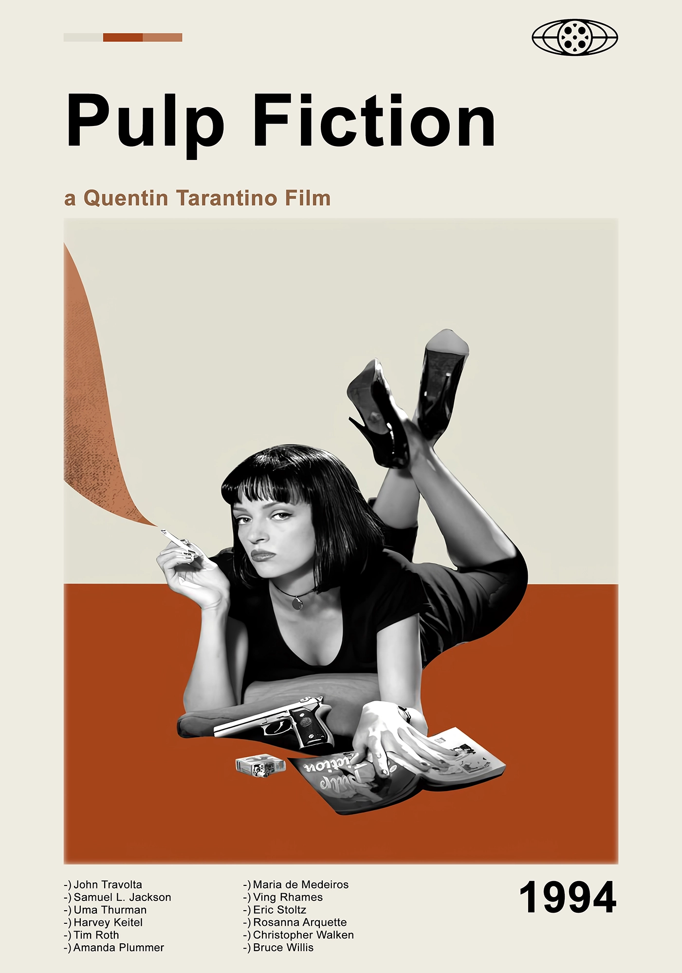 Pulp Fiction Vintage Movie Poster - Image 1