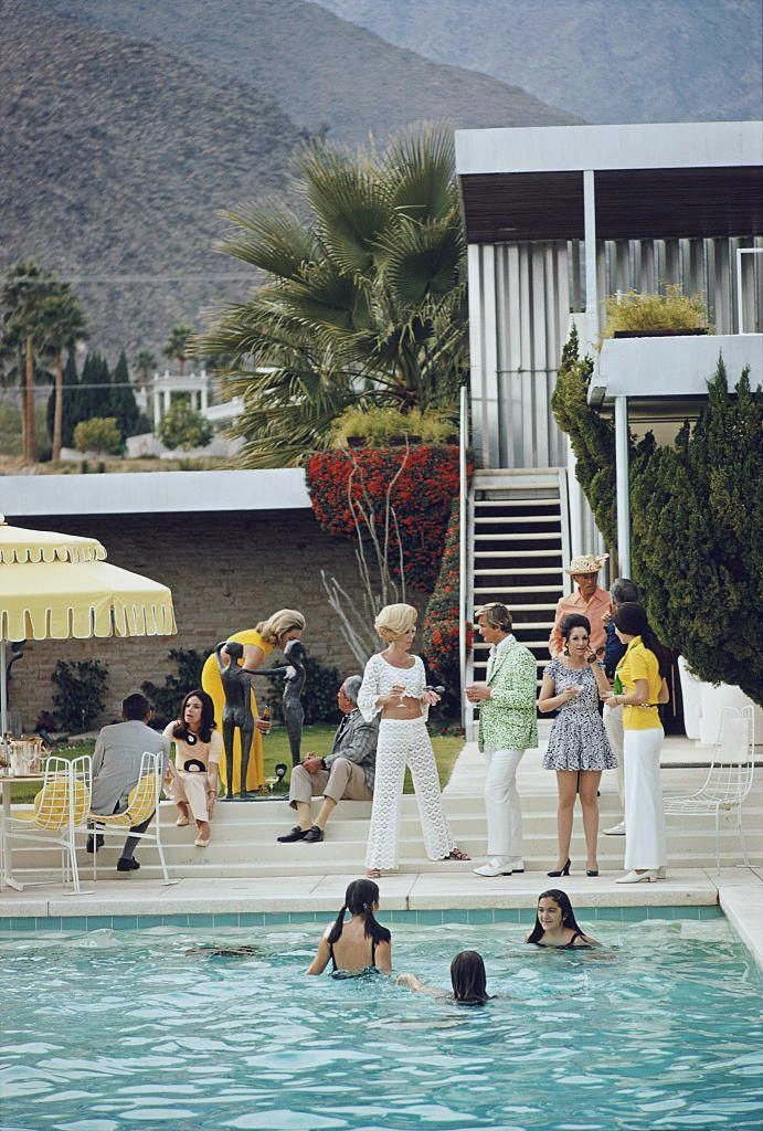 Slim Aarons Desert House Party Poster - Image 1
