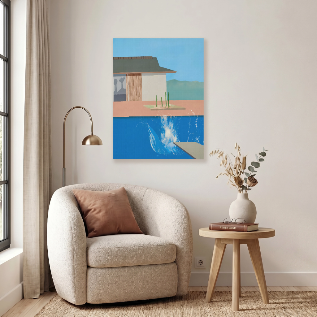 David Hockney - The Splash 1966 Canvas Print