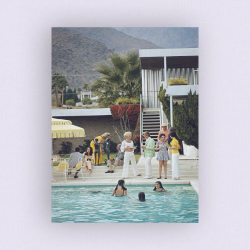 Slim Aarons Desert House Party Canvas Print