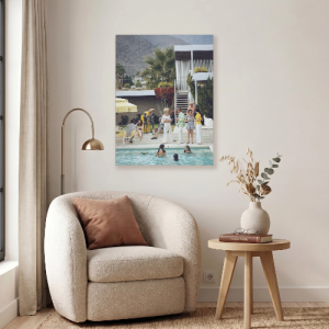 Slim Aarons Desert House Party Canvas Print - Image 3