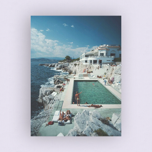 Slim Aarons Eden Roc Pool 1976 Canvas Print
